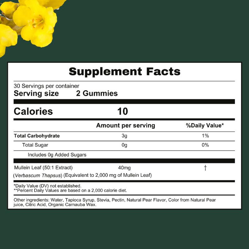 Primal Origins® Mullein Lung Detox Gummies – Clear Mucus & Breathe Easy